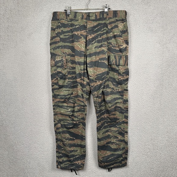 VTG ROTHCO BDU Pants Mens L Green Tiger Stripe Camo US Military Cargo Gorp